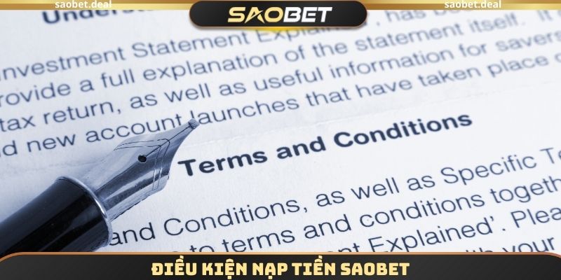 Nạp Tiền SAOBET - Hoàn Thành Thanh Toán Trong 2 - 7 Phút 3 Điều kiện nạp tiền SAOBET