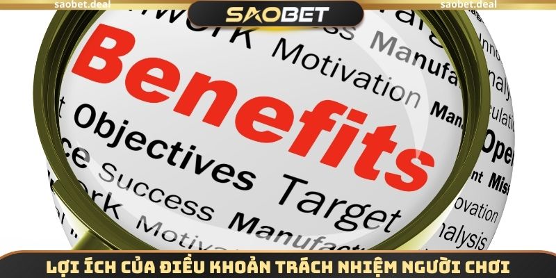 Trách Nhiệm Người Chơi SAOBET - Nghĩa Vụ Cần Phải Hoàn Thành 3 Lợi ích của điều khoản trách nhiệm người chơi